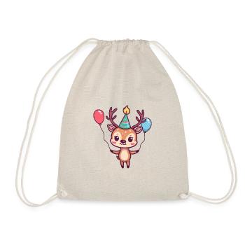 Deer Birthday Baby - Drawstring Bag - nature - Front