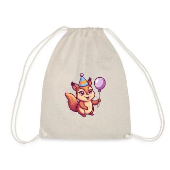 Squirrel Birthday Baby - Drawstring Bag - nature - Front