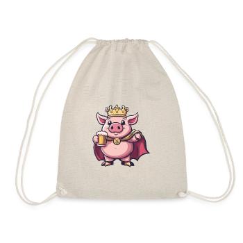 Pork Beer Funny - Drawstring Bag - nature - Front
