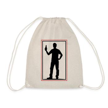 Boire de la bière Silhouette - Sac de sport léger - nature - Devant