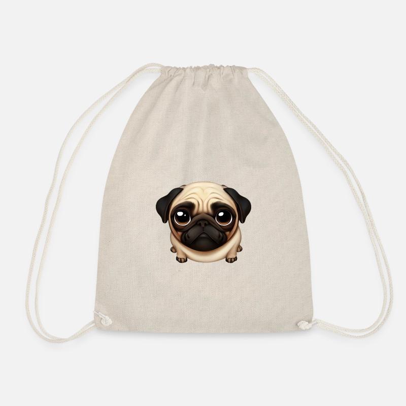 Mops-Liebe-Design - Turnbeutel - Natur