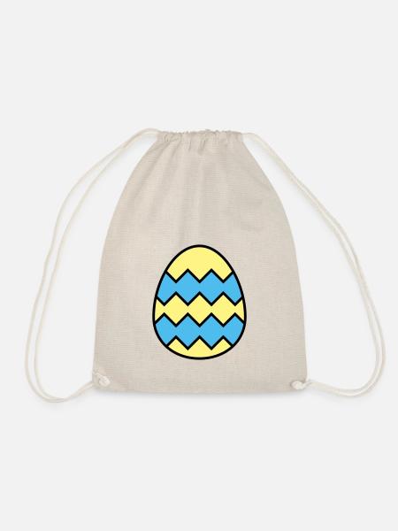Easter egg jagged - Drawstring Bag - nature
