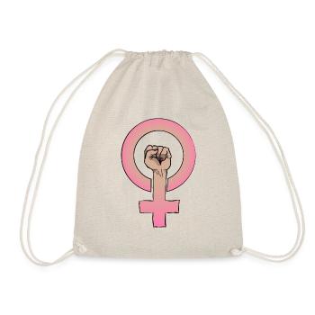 Girl power fist - Drawstring Bag - nature - Front