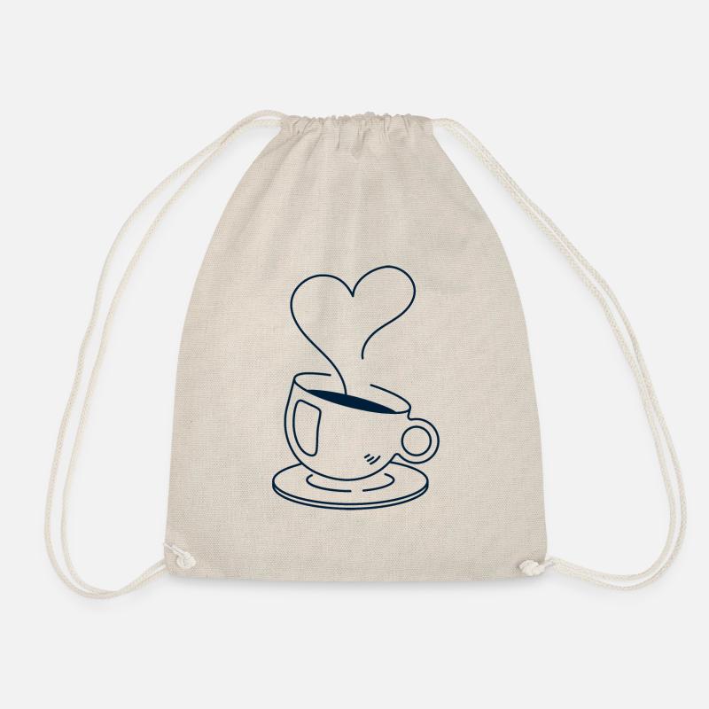 Coffee Love - Drawstring Bag - nature