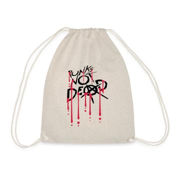 punks not dead quote - Drawstring Bag - nature - Front