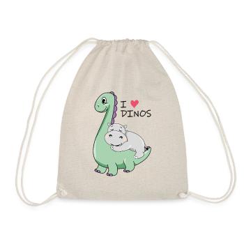 I love dinos - Drawstring Bag - nature - Front
