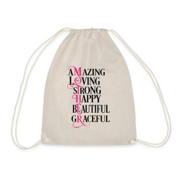 Mother, amazing, loving, strong, happy, beautiful - Sac de sport léger - nature - Devant