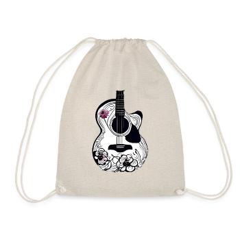 Musical Instrument Guitar Plucked Instrument Guitarist - Drawstring Bag - nature - Front