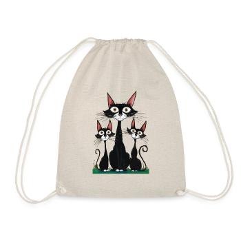 Spooky Black Cats, Witches cat for Halloween - Drawstring Bag - nature - Front