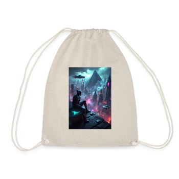 Cyberpunk graphics. - Drawstring Bag - nature - Front