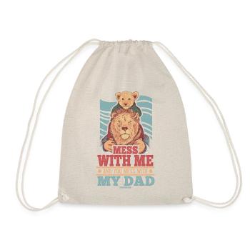 Father Papa Son Child Father's Day Gift - Drawstring Bag - nature - Front