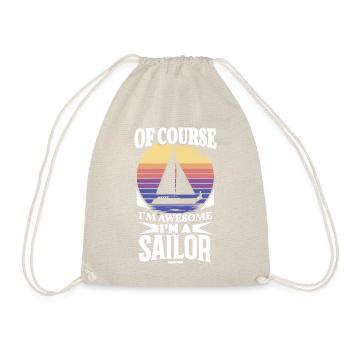 Sailor Sailing Sailboat Funny Dictons Cadeau - Sac de sport léger - nature - Devant