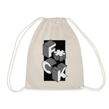 Das Provokante Design Mit den Buchstaben F und CK - Turnbeutel - Natur - Vorne