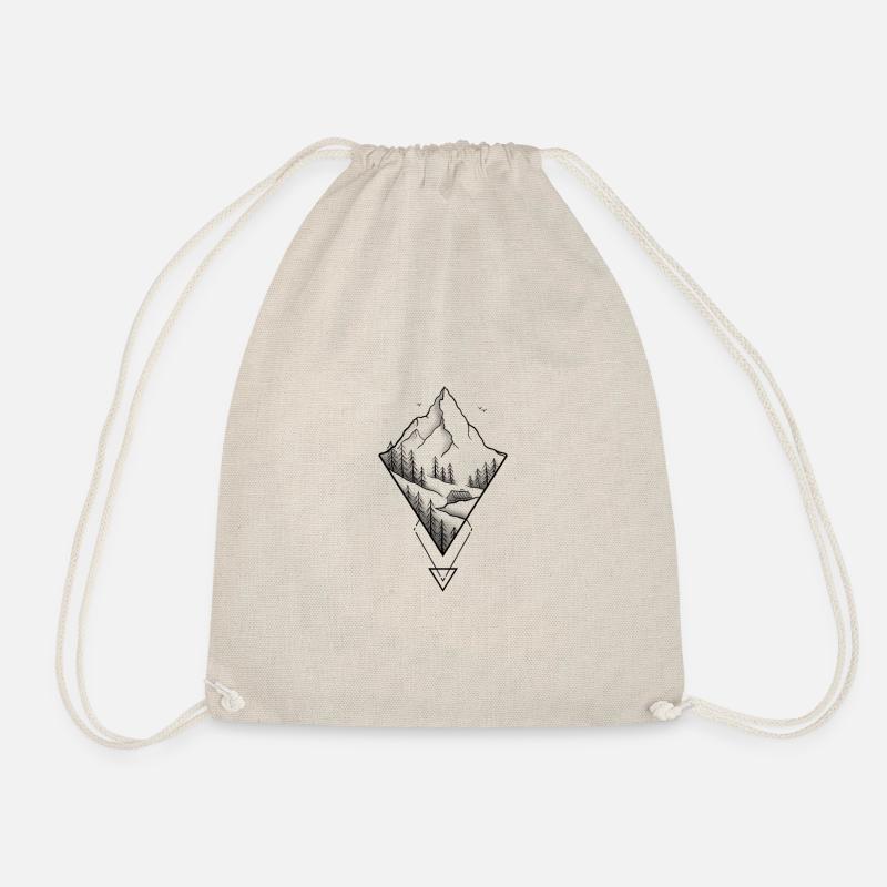 Triangle Mountain - Drawstring Bag - nature