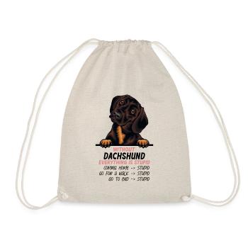 Ohne Dachshund ist alles doof - Turnbeutel - Natur - Vorne