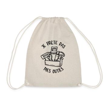 je prête pas mes outils - Sac de sport léger - nature - Devant