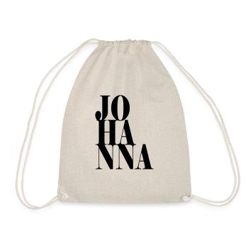 Johanna Surname First name Modern font Word Art - Drawstring Bag - nature - Front
