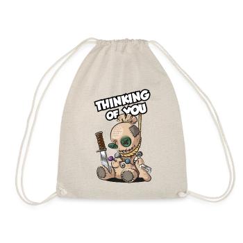 Voodoo Doll Thinking of you - Drawstring Bag - nature - Front