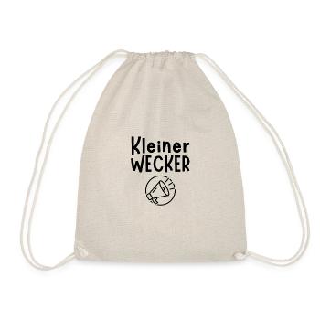 Kleiner Wecker Baby Alarm Geschenk Geburt - Turnbeutel - Natur - Vorne