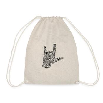 ILY - Muster - DGS Streetwear - Turnbeutel - Natur - Vorne