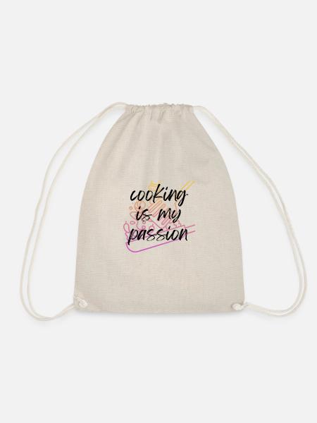 Cooking is my passion! - Drawstring Bag - nature