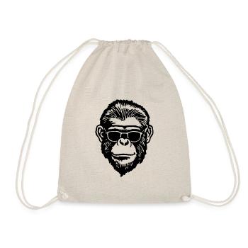 Monkey Monkey Monkey Face - Drawstring Bag - nature - Front