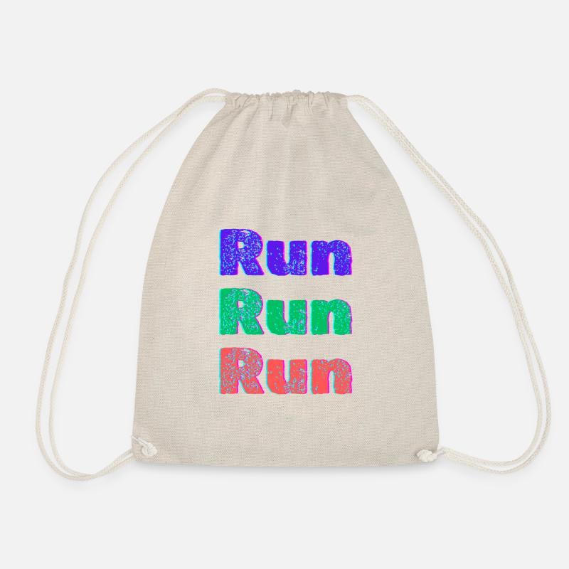 Run run run - Drawstring Bag - nature