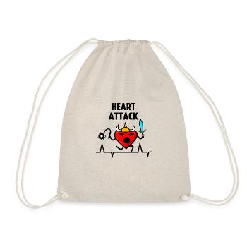 Crise cardiaque, cœur barbare viking, fréquence - Sac de sport léger - nature - Devant