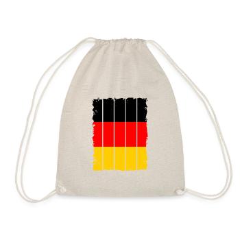 Deutschland Flagge Deutsche Fahne Used Look Heimat - Turnbeutel - Natur - Vorne