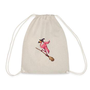 Cadeau de sorcière Halloween de sorcière Flamingo en vol - Sac de sport léger - nature - Devant