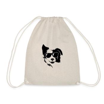 Dog cool funny holiday mixed race sunglasses - Drawstring Bag - nature - Front