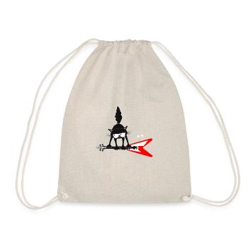 cat e guitare - Sac de sport léger - nature - Devant