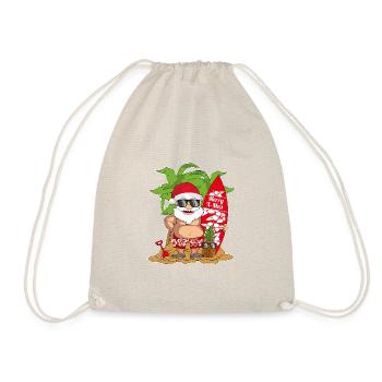 Cadeau de plage Santa Surf Surf - Sac de sport léger - nature - Devant