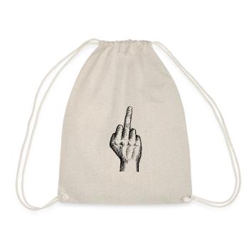 Doigt du milieu baise vous off cadeau de doigt puant - Sac de sport léger - nature - Devant