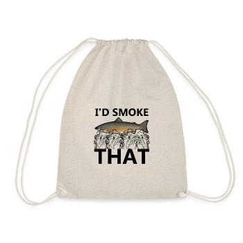 Wildlachs Grill Smoker Fisch Essen Lachs Geschenk - Turnbeutel - Natur - Vorne