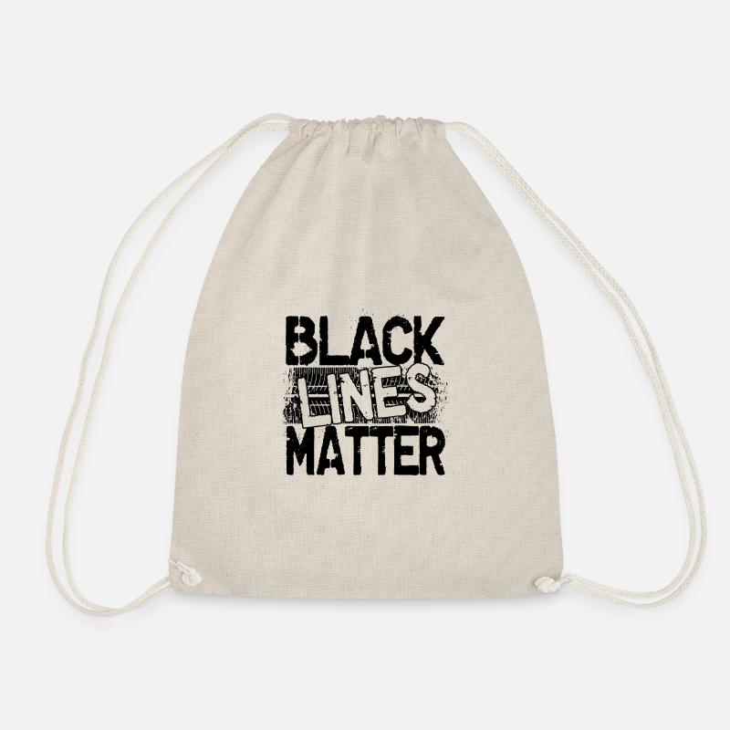 Black Lines Matter Autorennen Racing Geschenk - Turnbeutel - Natur