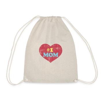 Mom mom mom - Drawstring Bag - nature - Front