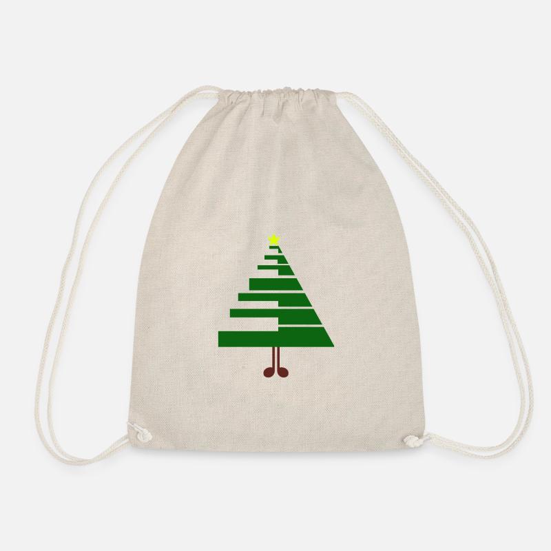 Piano Christmas Tree Christmas - Turnbeutel - Natur