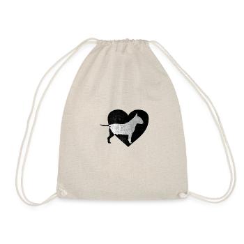 Bull Terrier dog - Drawstring Bag - nature - Front