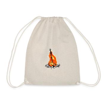 Bonfire in pixel look - Drawstring Bag - nature - Front