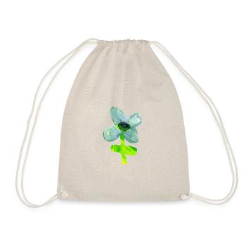 Blume T-shirt mit weißem Hintergrund - Turnbeutel - Natur - Vorne