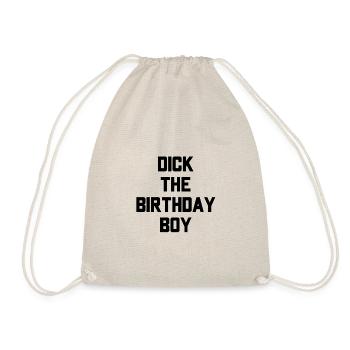 Dick Geburtstagskind Geburtstag Mutprobe Geschenk - Turnbeutel - Natur - Vorne