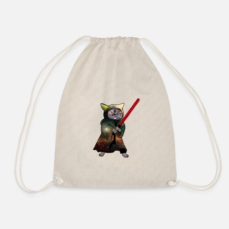 Cat Warrior | Lustiges Katzenshirt - Turnbeutel - Natur