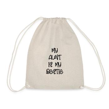 Auntie babe baby shower pregnancy gift - Drawstring Bag - nature - Front