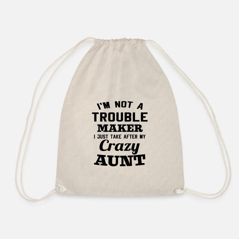 Crazy Aunt - Drawstring Bag - nature