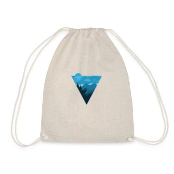 Camping Shirt I Outdoor Nature Travel Wolf - Drawstring Bag - nature - Front