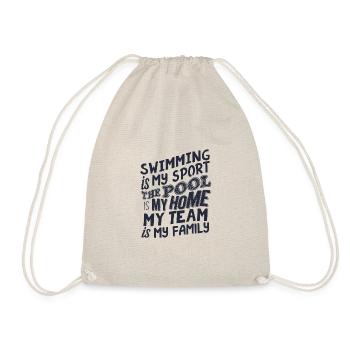 la natation est mon sport. natation - Sac de sport léger - nature - Devant