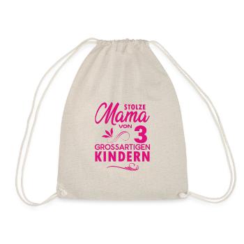 MAMAN FIÈRE DE 3 GRANDS ENFANTS - Sac de sport léger - nature - Devant