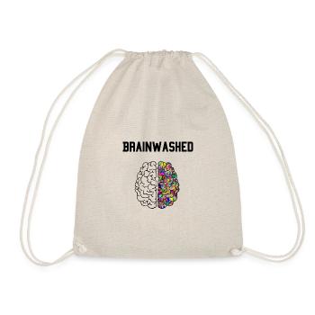 Funny brain washed brain washed gift idea - Drawstring Bag - nature - Front