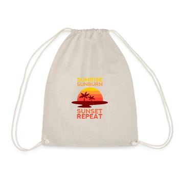 BEACH / NAUTICAL GIFT: Sunrise Sun - Drawstring Bag - nature - Front